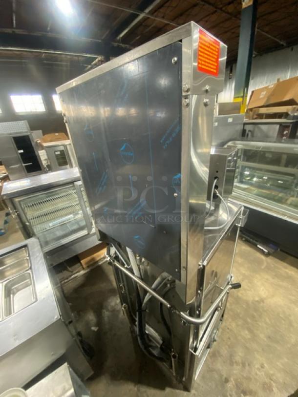 CMA 180VL stainless steel dishwasher, ventless, single rack, high-temp, Energy Star, with legs, 208-240V, 3-phase.