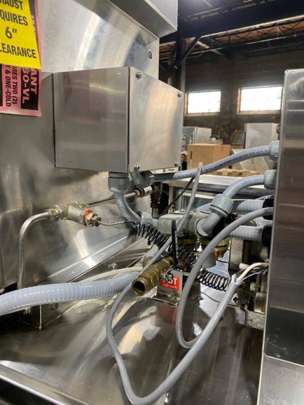 CMA Model 180VL stainless steel dishwasher, Energy Star certified, ventless, high-temp, with electrical connections shown.