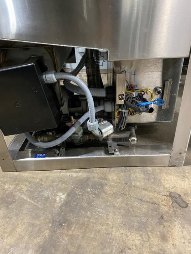 CMA 180VL stainless steel commercial dishwasher, ventless, Energy Star certified, 208-240V 3 Phase, with legs, detailed view.