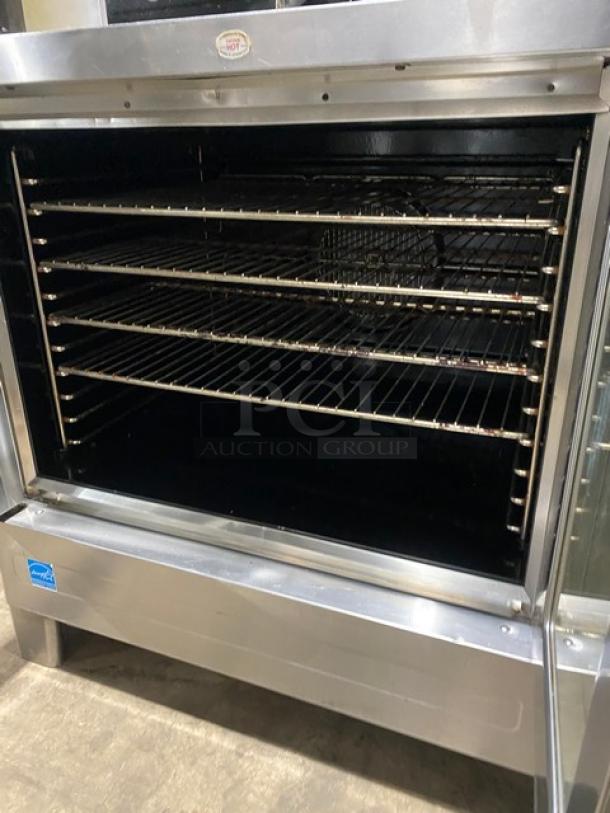 Blodgett BDO Series stainless steel gas convection oven, Energy Star certified, wired rack, on legs, excellent condition.