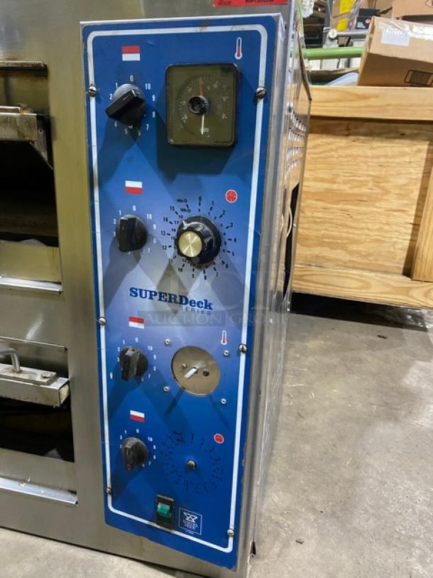 Bakers Pride SuperDeck Series Double Deck Pizza Oven, Model EP22828. Stainless steel, electric, 208V 3 Phase.