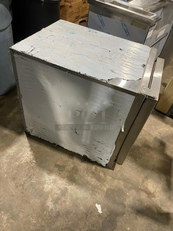 Cleveland Range SteamChef 22CET6 commercial steamer, stainless steel, scratch-n-dent, 6-pan capacity, Energy Star certified.