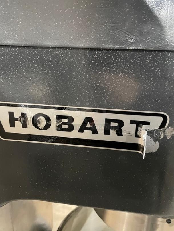 Hobart H-600T 60 Qt. Planetary Dough Mixer, charcoal gray, includes mixing bowl and dough hook, 220V 3-phase.