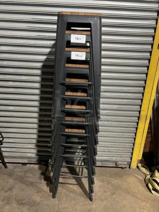 Commercial Black Stackable Bar-Height Stool! 4X Your Bid! - Item #1227495