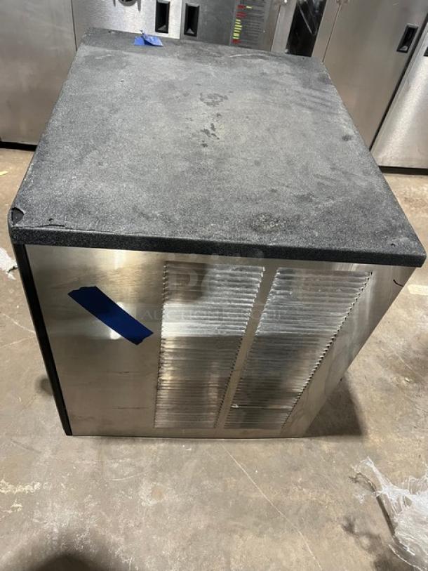 Ice-O-Matic Elevation Series ICE1006HA2 commercial ice machine head; air-cooled; visible wear on top; SN: 04111280012056.