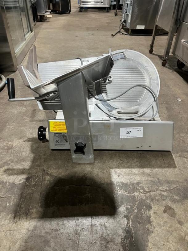 Bizerba stainless steel electric deli meat slicer, model SN: 10401317, 120V, 1 Phase, excellent condition, countertop.