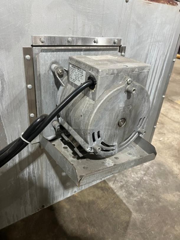 Mainstreet Equipment FGC100 commercial convection oven motor and wiring, stainless steel, on casters, in used condition.