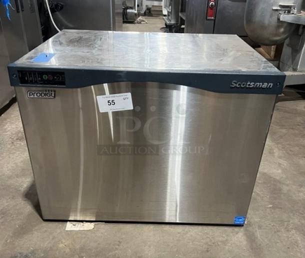 Scotsman Prodigy Series ice maker, stainless steel, model C0330MA-1B, 115V, 1 phase, Energy Star certified, serial 11091320010325.