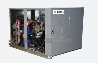 Brand new ColdZone commercial electric compressor, model CFO230L4SEA, 208-230V, with visible ColdZone logo and copper piping.
