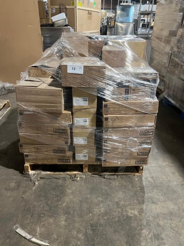 Mixed pallet with Bormioli Rocco Easy Bar Cappuccino Glass, Steelite trays, bowls, and more. Brand new, 56X bid item.