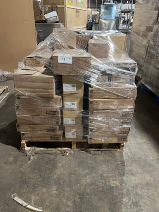 BRAND NEW! MIXED PALLET! Bormioli Rocco Easy Bar Series Commercial 7-1/2 Oz. Cappuccino Glass! 12 Per Case! Model: 4.30230! With Steelite International Wabi Sabi Series Commercial 11.25