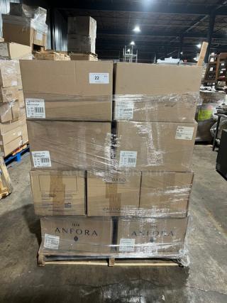 Pallet of Steelite International Anfora Collection Matte Black 18-1/2 Oz. Noodle Bowls, Model A911-P217, 24 per case, new.