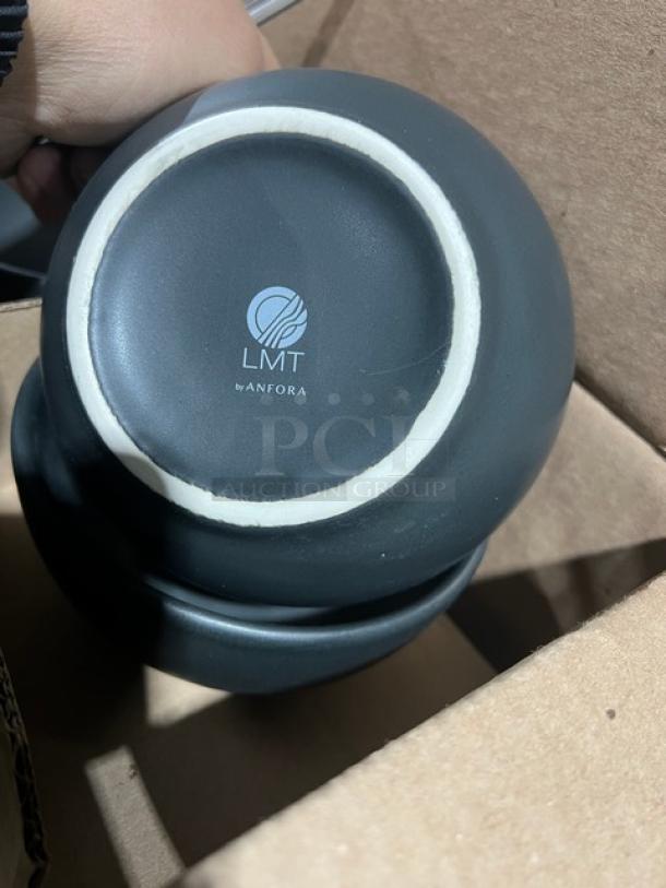 Steelite International Matte Black 18-1/2 oz. Round Noodle Bowl, Model A911-P217, Anfora Collection, 24 per case, brand new.