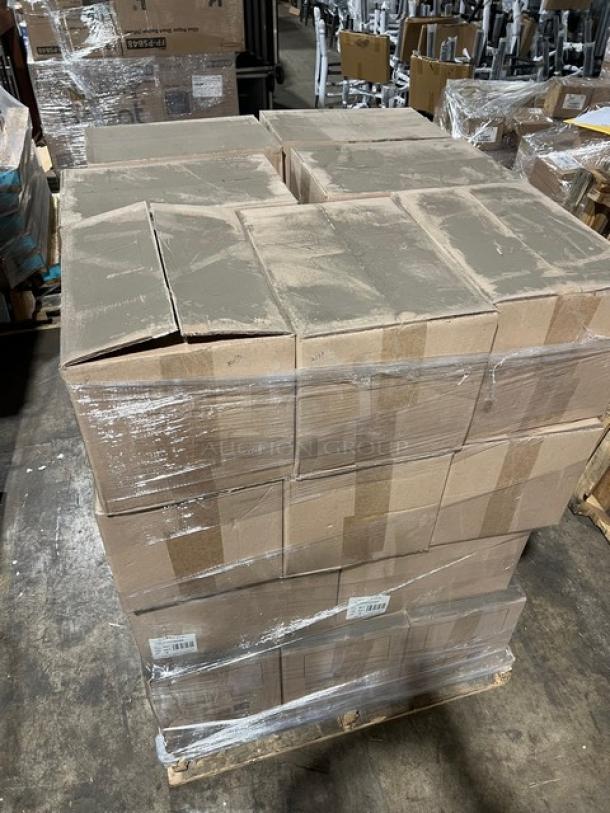 Brand new full pallet of Steelite International Anfora Collection commercial matte black noodle bowls, 24 per case, model A911P217.