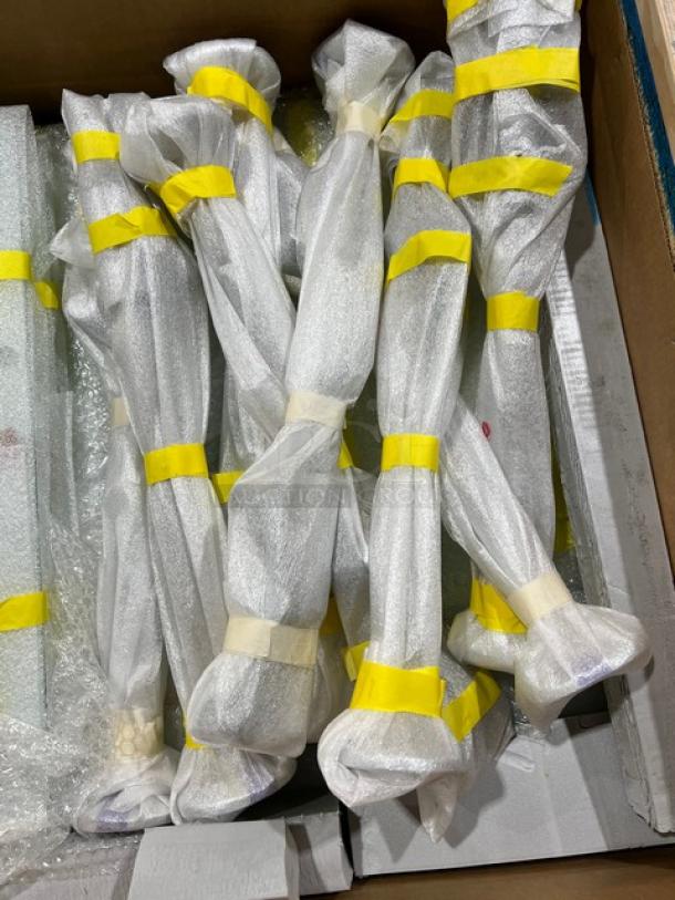 BSI ZGuard Series Commercial Tempered Glass 27" Sneeze Guard, Model ZG9500-4, wrapped in protective packaging. Brand new condition.