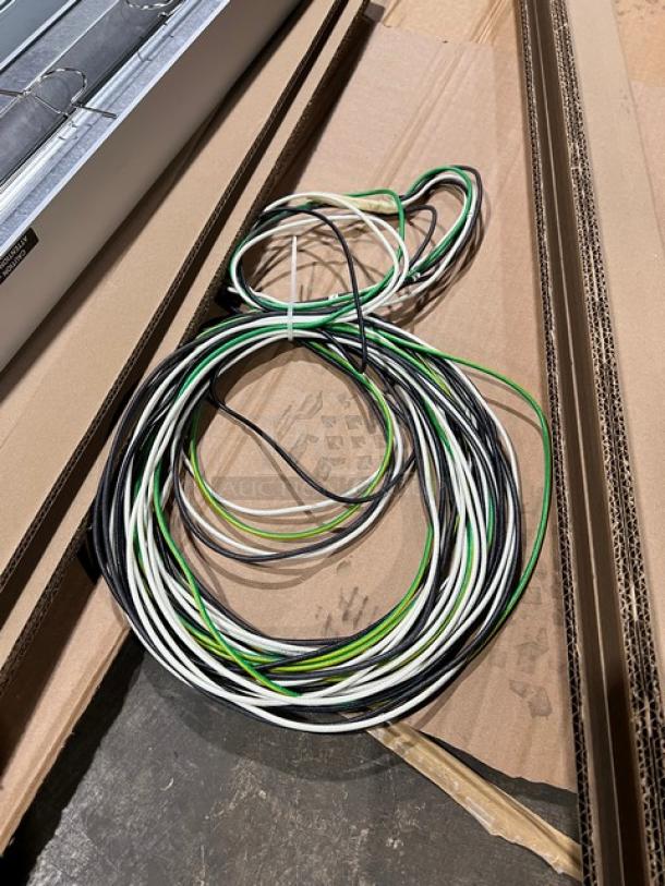 Brand new Hatco Glo-Ray Series dual infrared warmer, model GRA60D, shown with power cables. Model tag visible.