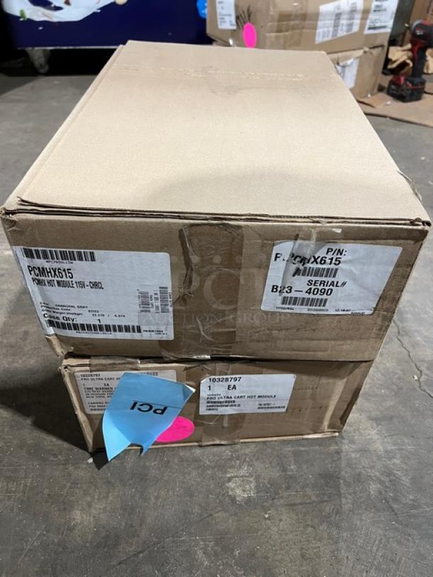 Cambro Pro Cart Ultra Series, Model PCMHX615, in box with serial: B23-4090. Electric hot module, 115V, adjustable temp.
