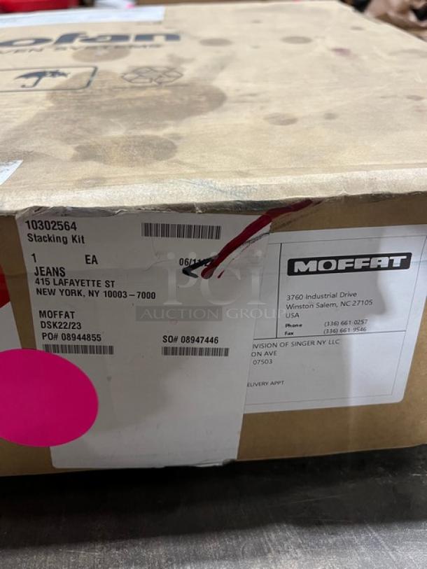 Brand new Moffat Turbofan Series DSK2223 double stacking kit in box. Model: DSK22/23, SN: 2295762.