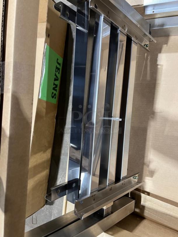 Brand new Moffat Turbofan DSK2223 stainless steel double stacking kit, model E22/E23, serial number 2295762.