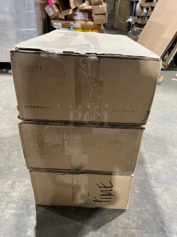 Brand new Cambro Pro Cart Ultra PCMHX615 in boxes, charcoal gray, electric powered, adjustable temperature, 115V, SN: B23-4089.