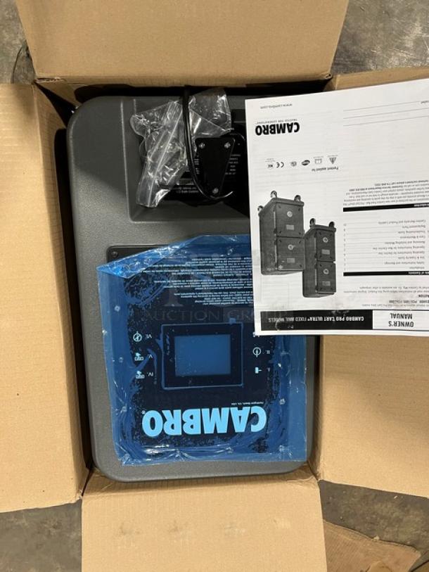 Cambro Pro Cart Ultra Series Electric Hot Module, model PCMHX615, charcoal gray, new in box, adjustable temperature, 115V.