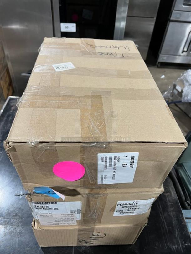 Brand new Cambro Pro Cart Ultra PCMHX615 in box. Model: PCMHX615, SN: B23-4086/4079/4076, 115V, charcoal gray, adjustable temp.