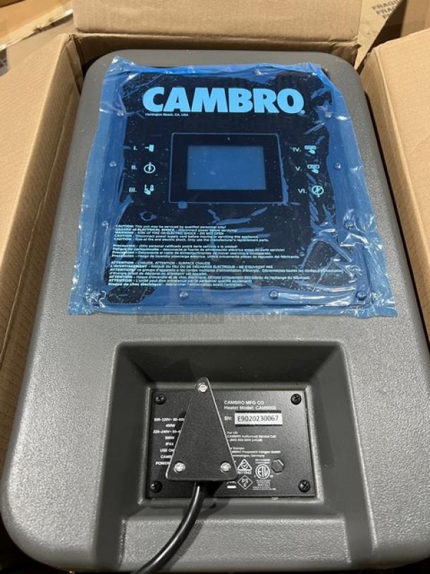 Brand new Cambro Pro Cart Ultra Series electric hot module, model PCMHX615, charcoal gray, adjustable temperature, 115V.