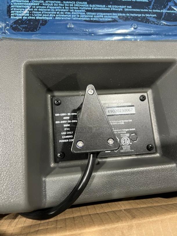 Cambro Pro Cart Ultra Series PCMHX615, charcoal gray, electric hot module, adjustable temperature, brand new, 115V.