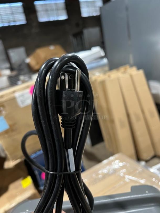 Close-up of power cord for Cambro Pro Cart Ultra Series PCMHX615, new condition, 115V, electric powered hot module.