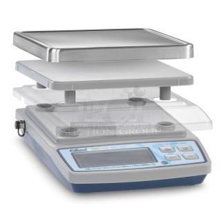 Edlund BRV-160 digital portion scale, 10 lb capacity, stainless steel, LCD display, ClearShield protective cover, new condition.