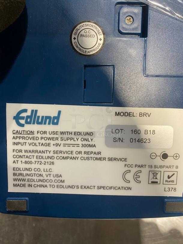 Brand new Edlund Bravo BRV-160 digital portion scale, stainless steel, LCD display, ClearShield cover, model BRV160.