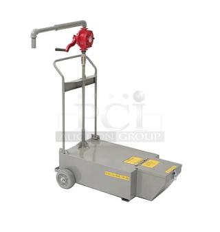 BRAND NEW! Frymaster Commercial Stainless Steel 100 Lb. Fryer Oil/Shortening Disposal Unit! With Heavy Duty Manual Pump & One-Way Check Valve! Model: PSDU100! On Casters! - Item #1228845