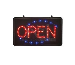 Brand new Winco LED "OPEN" display sign, Model LED-6, with 3-light pattern, includes hanging chain.