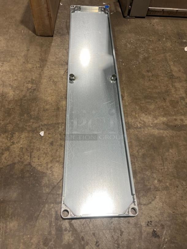 Brand new Advance Tabco UG-24-96 worktable undershelf, 18 gauge galvanized steel, adjustable, size 24"x96".