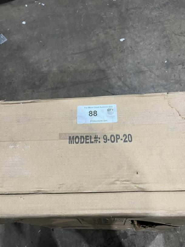 Advance Tabco stainless steel 16"x20" floor-mounted mop sink, model 9-OP-20, scratch-n-dent, new condition.