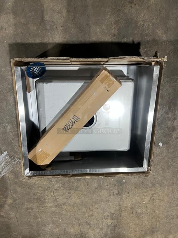 Advance Tabco stainless steel 16" x 20" floor mounted mop sink, 6" deep, Model 9-OP-20, new, scratch-n-dent condition.