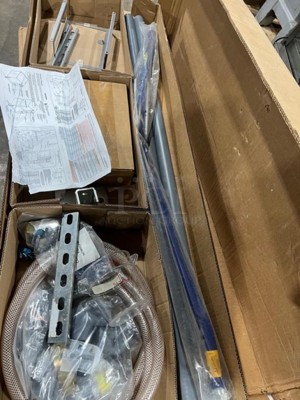 Brand new Alto-Shaam AO-35372 Combi Stack Up Installation Kit in original packaging, features instructions and components.