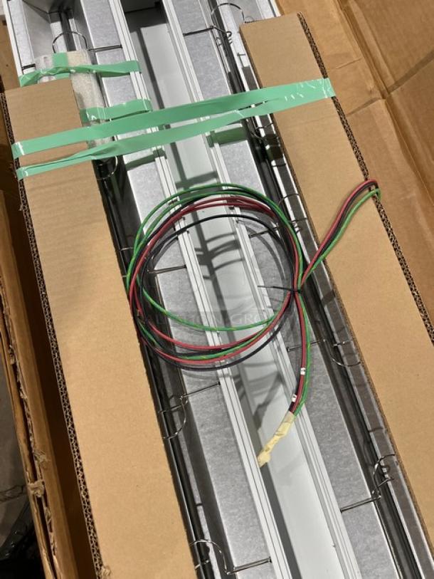 BRAND NEW Hatco Glo-Ray GRA-60D dual infrared warmer, aluminum, 60", 208V, 1 phase, in original packaging.