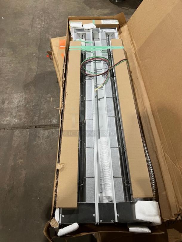 Brand new Hatco Glo-Ray GRA-60D dual infrared warmer, 60", aluminum, 208V 1 Phase, in original packaging.