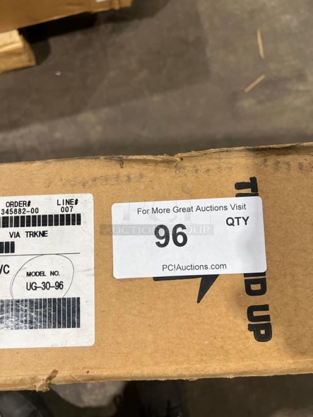 Brand new Advance Tabco UG-30-96 worktable undershelf, 18 gauge galvanized steel, 30"x96", in original packaging.