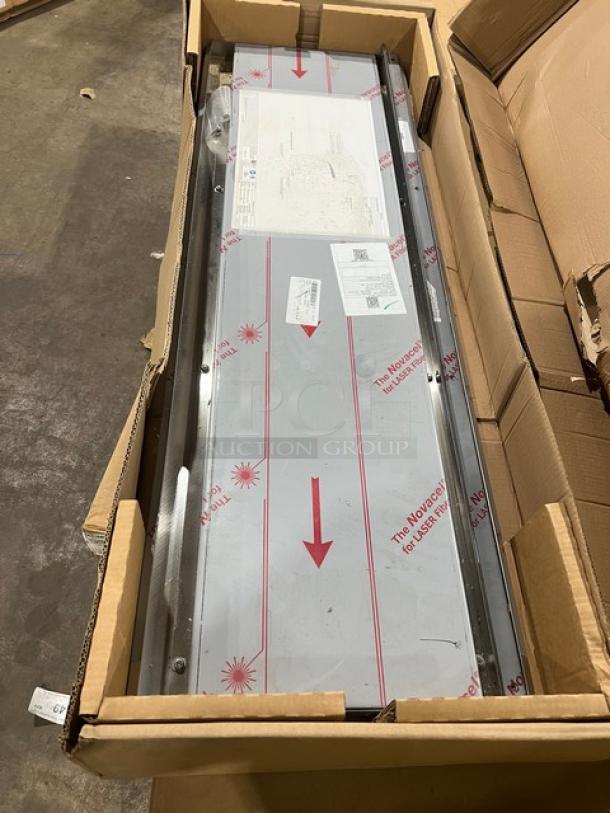 John Boos stainless steel 60"x18" pass-thru shelf, model PTS16K1860, with Stallion Safety Edges, brand new in box.