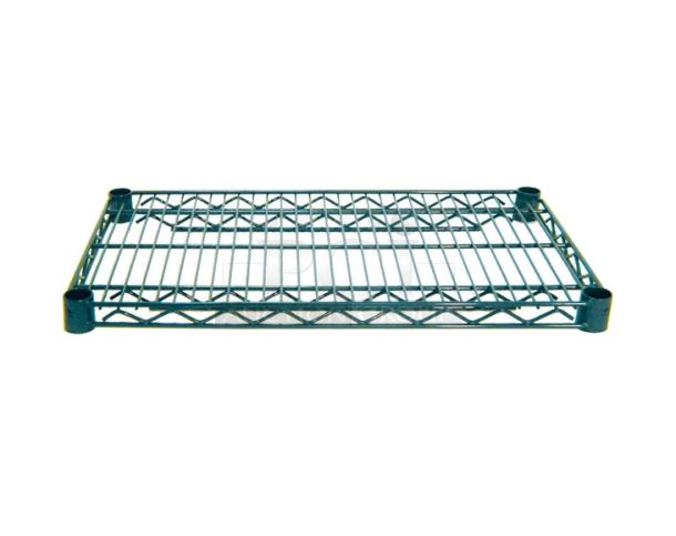 Advance Tabco 60"x24" green epoxy coated wired shelving, commercial quality, brand new, 2 per case.
