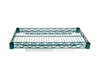 Advance Tabco 60"x24" green epoxy coated wired shelving, commercial quality, brand new, 2 per case.