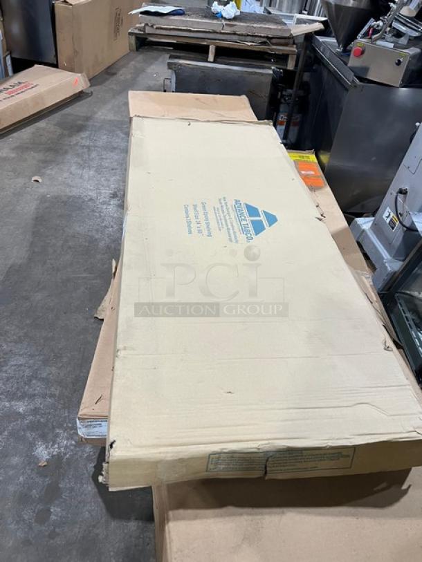 BRAND NEW Advance Tabco Green Epoxy Coated 60"x24" Wired Shelving, 2 per case, in original packaging.