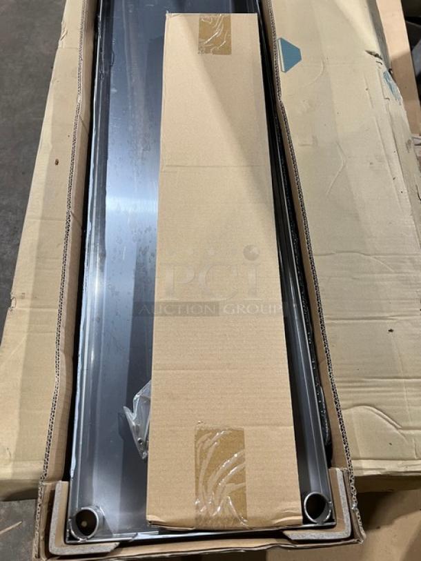 Serv-Ware commercial stainless steel double overhead shelf, model OS5ECWP, 60"x12", brand new in box.