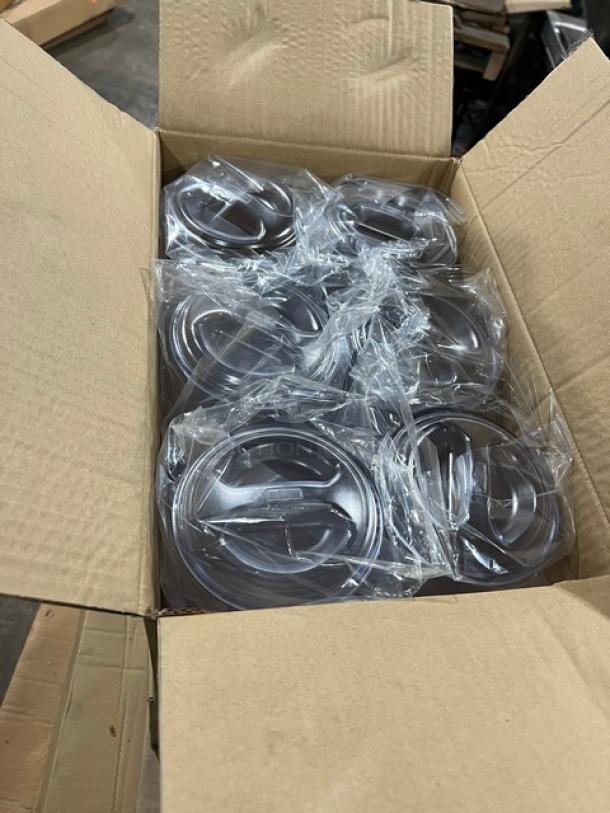 Brand new G.E.T. Enterprises 64 oz clear textured pitchers with lids, model P-3064-1-CL, in original box.