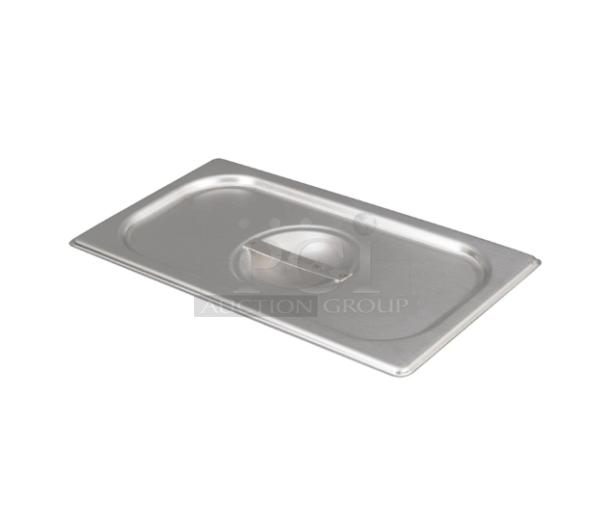 Brand new Vollrath Super Pan-V 1/3-size stainless steel pan cover, model 75130, commercial-grade, solid design.