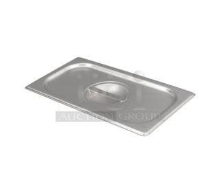 Brand new Vollrath Super Pan-V 1/3-size stainless steel pan cover, model 75130, commercial-grade, solid design.