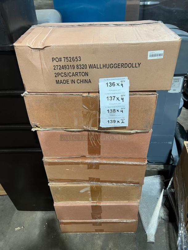 Brand new Continental Commercial 150 lb. Wall Hugger Dolly, Model 8320, with casters. Box labeled "Made in China."