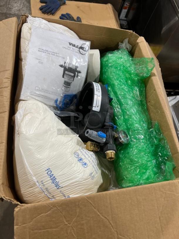 Brand new Vulcan SMF620-SYSTEM ScaleBlocker water filtration system in original packaging. Includes manual and components.